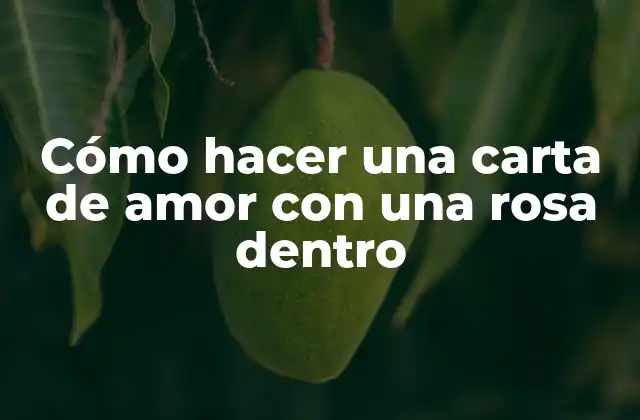 Cómo Hacer una Carta de Amor con una Rosa Dentro 2 Cómo hacer una carta de amor con una rosa dentro