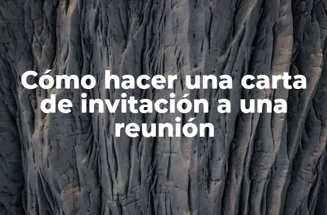 Carta de invitación a una reunión