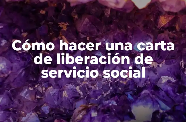 Cómo Hacer una Carta de Liberación de Servicio Social