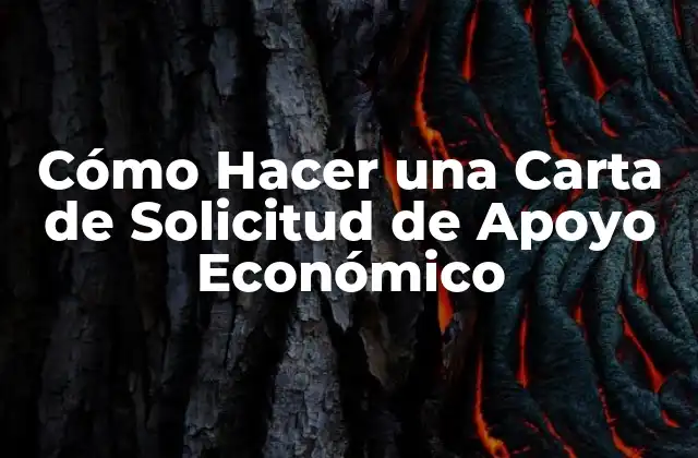 Cómo Hacer una Carta de Solicitud de Apoyo Económico