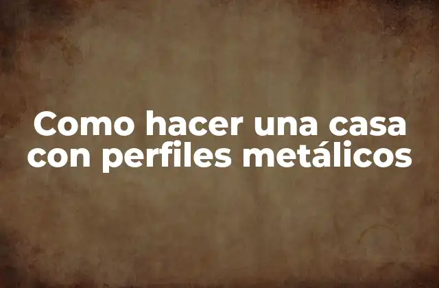 Como Hacer una Casa con Perfiles Metálicos 2 Casa con perfiles metálicos