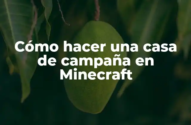 Cómo Hacer una Casa de Campaña en Minecraft