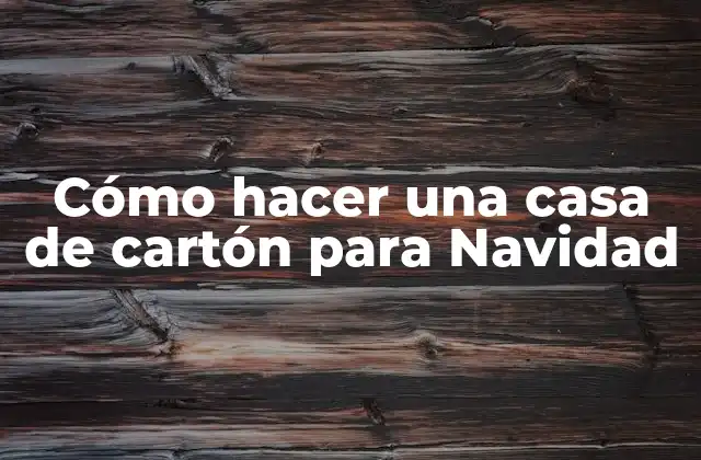 ¿Qué es una casa de cartón para Navidad?