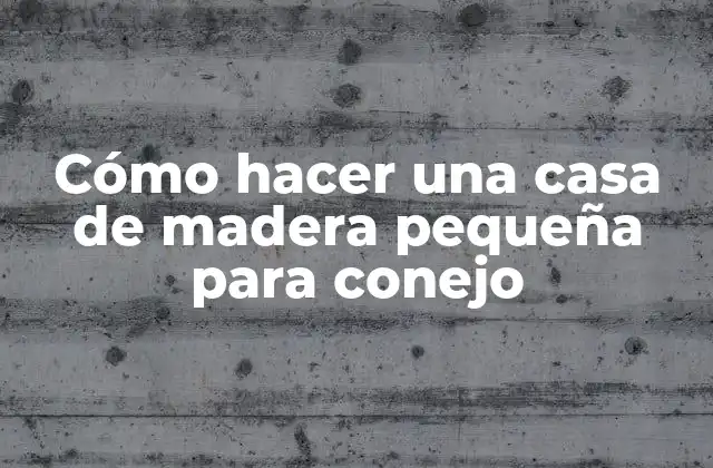 Cómo hacer una casa de madera pequeña para conejo