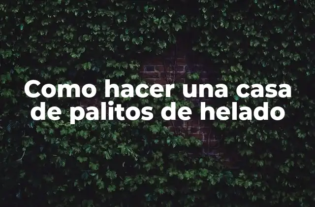 Como Hacer una Casa de Palitos de Helado