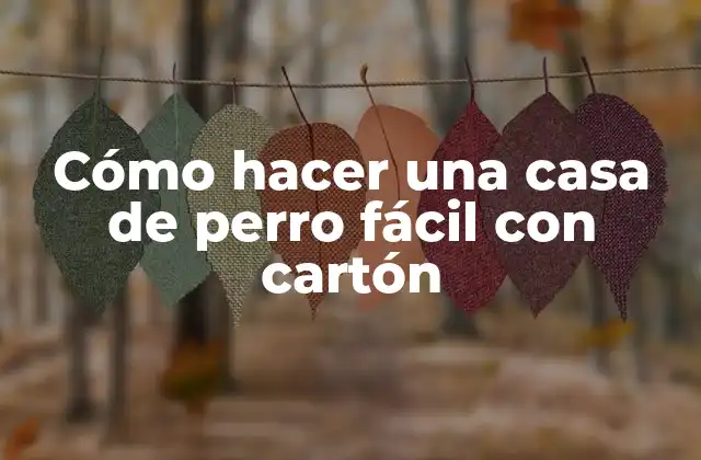 Cómo Hacer una Casa de Perro Fácil con Cartón