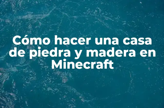 Cómo Hacer una Casa de Piedra y Madera en Minecraft