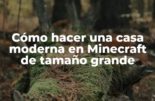 Cómo Hacer una Casa Moderna en Minecraft de Tamaño Grande
