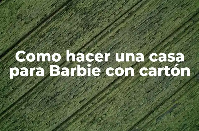 Como Hacer una Casa para Barbie con Cartón