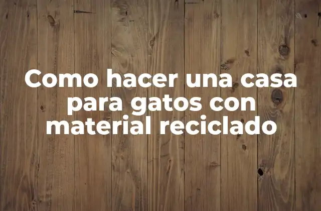 Como Hacer una Casa para Gatos con Material Reciclado 2 ¿Qué es una casa para gatos con material reciclado?