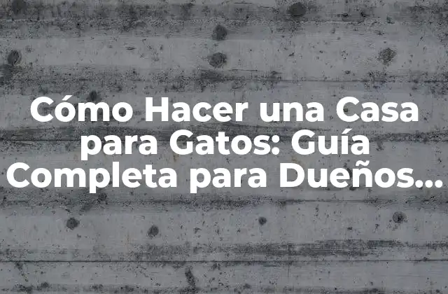 Cómo Hacer una Casa para Gatos: Guía Completa para Dueños de Gatos 2 ¿Qué es una Casa para Gatos y Por Qué es Importante?