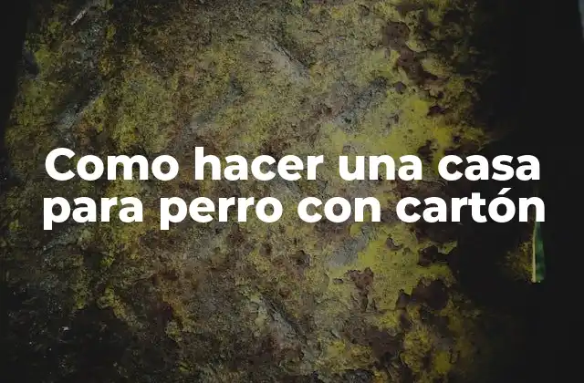 Como Hacer una Casa para Perro con Cartón