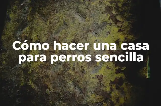 Cómo hacer una casa para perros sencilla