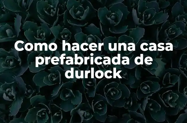 ¿Qué es una casa prefabricada de durlock?