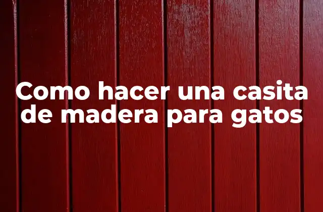 Como Hacer una Casita de Madera para Gatos
