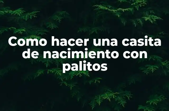 Como Hacer una Casita de Nacimiento con Palitos