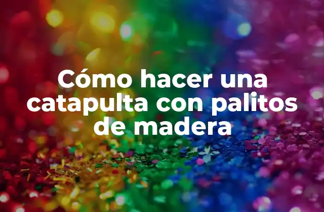 Cómo Hacer una Catapulta con Palitos de Madera