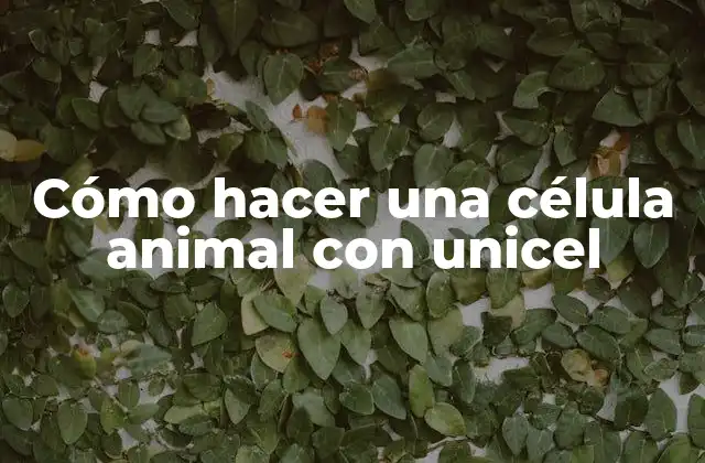 Cómo Hacer una Célula Animal con Unicel