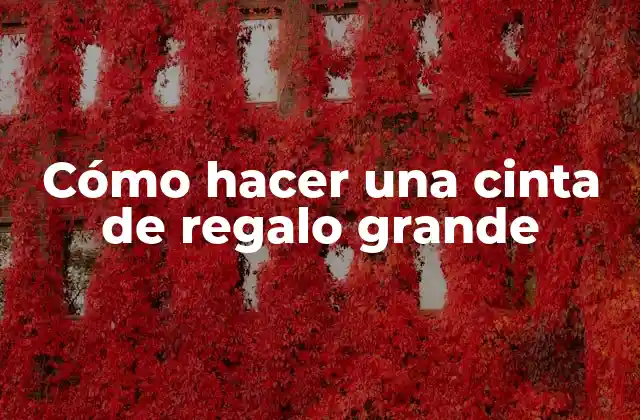 Cómo Hacer una Cinta de Regalo Grande