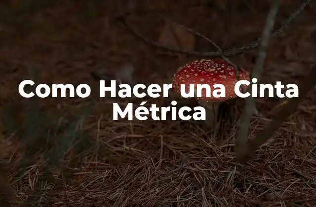 Como Hacer una Cinta Métrica 2 ¿Qué es una Cinta Métrica y para Qué sirve?