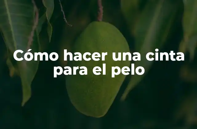 Cómo Hacer una Cinta para el Pelo