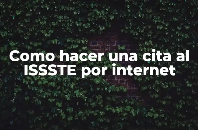 Como Hacer una Cita Al Issste por Internet