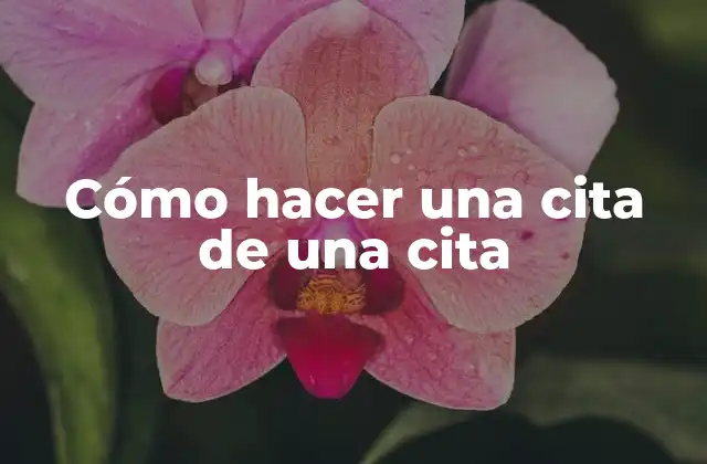 Cómo Hacer una Cita de una Cita