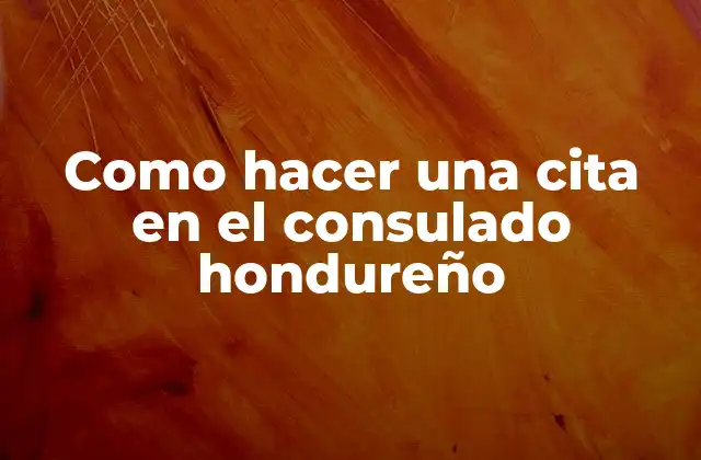 Como Hacer una Cita en el Consulado Hondureño
