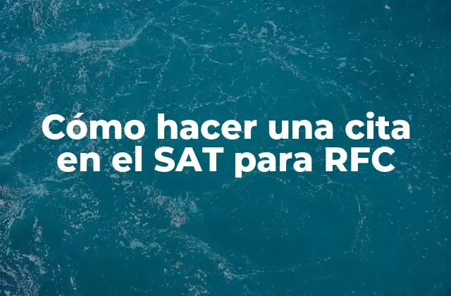 Cómo Hacer una Cita en el Sat para Rfc