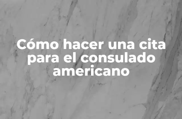 ¿Qué es una cita en el consulado americano?