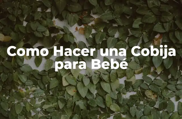 Como Hacer una Cobija para Bebé