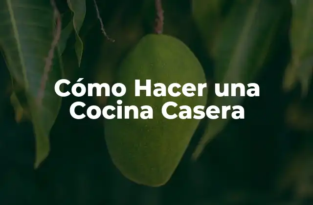 Cómo Hacer una Cocina Casera 2 Cómo Hacer una Cocina Casera