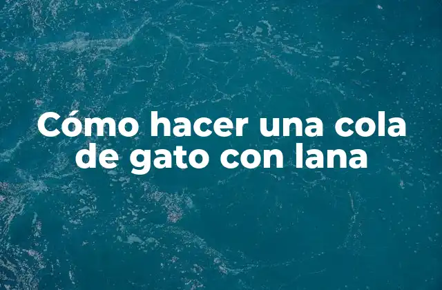 Cómo Hacer una Cola de Gato con Lana