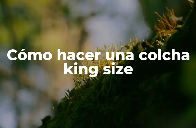 ¿Qué es una colcha king size y para qué sirve?