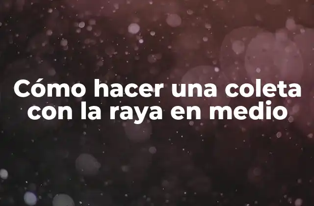 Cómo Hacer una Coleta con la Raya en Medio 2 Cómo hacer una coleta con la raya en medio