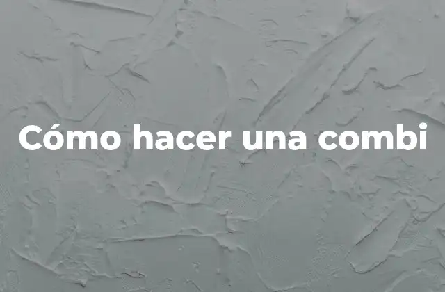 ¿Qué es una combi y para qué sirve?