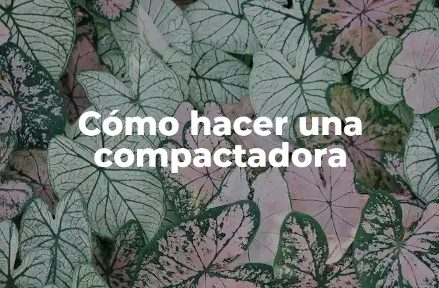 Cómo Hacer una Compactadora