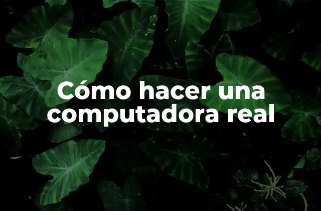 Cómo Hacer una Computadora Real