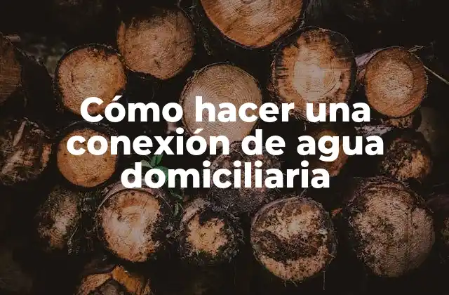 Cómo Hacer una Conexión de Agua Domiciliaria