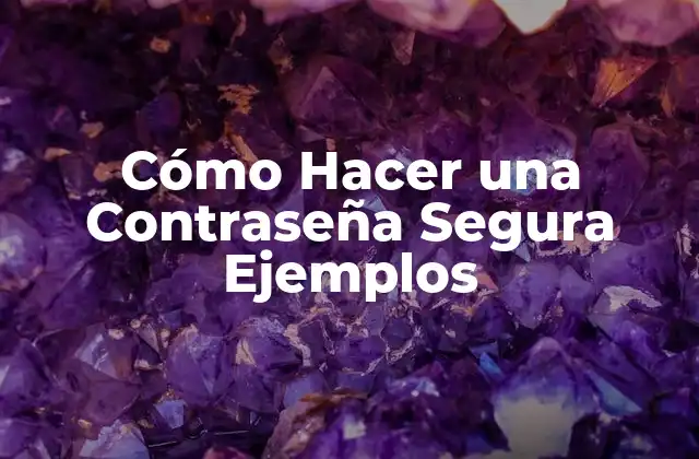 Cómo Hacer una Contraseña Segura Ejemplos