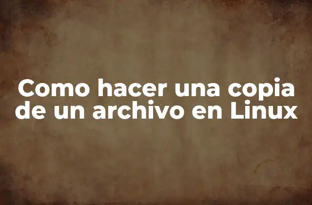 Copiar archivos en Linux