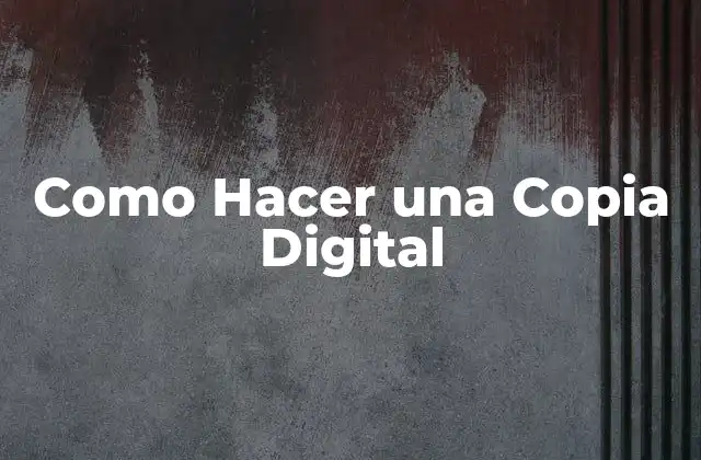 ¿Qué es una Copia Digital?