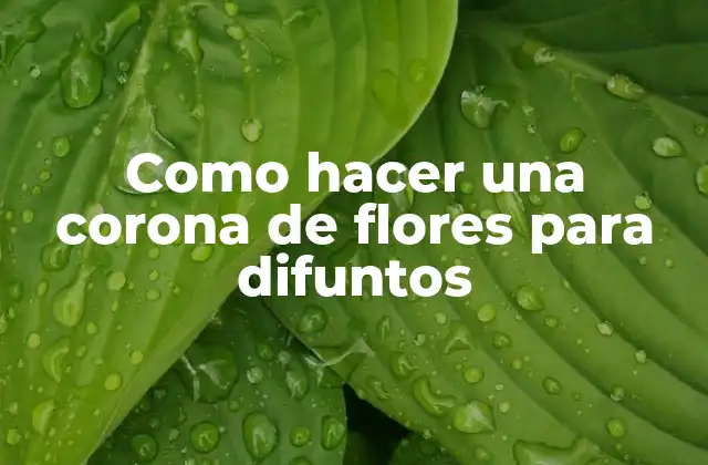 Como Hacer una Corona de Flores para Difuntos