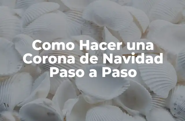 Como Hacer una Corona de Navidad Paso a Paso