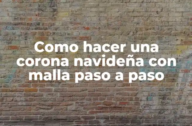 Corona navideña con malla