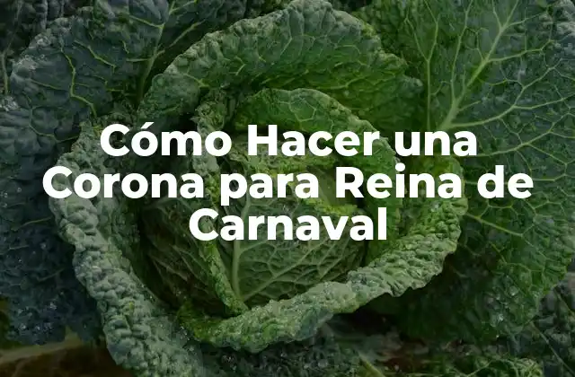 Cómo Hacer una Corona para Reina de Carnaval