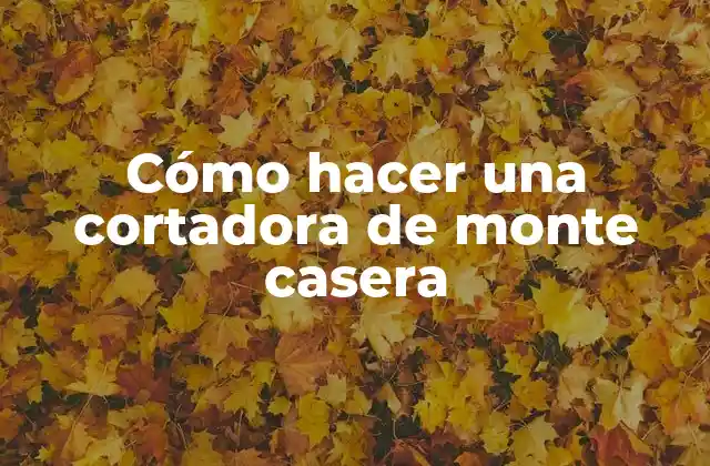 Cómo Hacer una Cortadora de Monte Casera