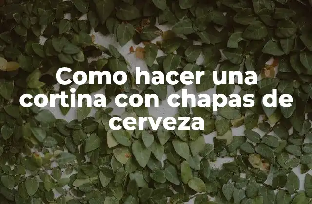Como Hacer una Cortina con Chapas de Cerveza