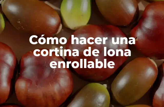 Cómo Hacer una Cortina de Lona Enrollable