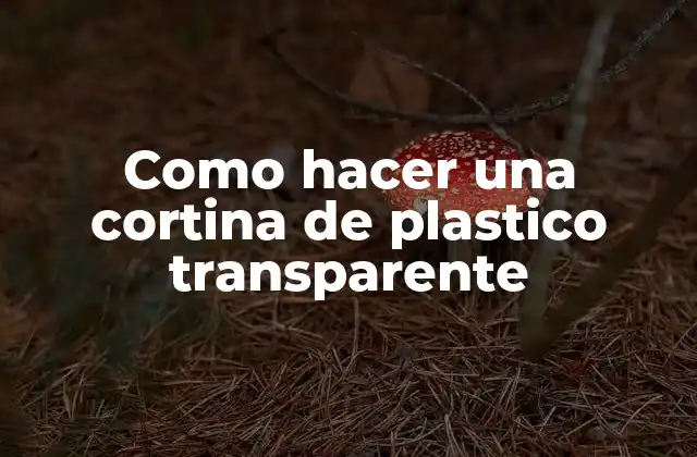 Como Hacer una Cortina de Plastico Transparente